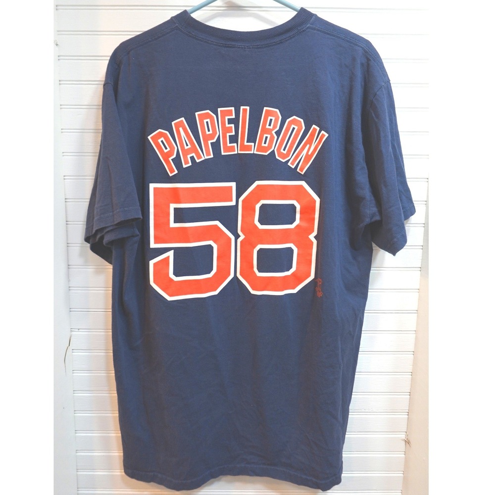 Boston Red Sox Jonathan Papelbon T-Shirt Size XL Majestic MLBPA Jersey No. Tee